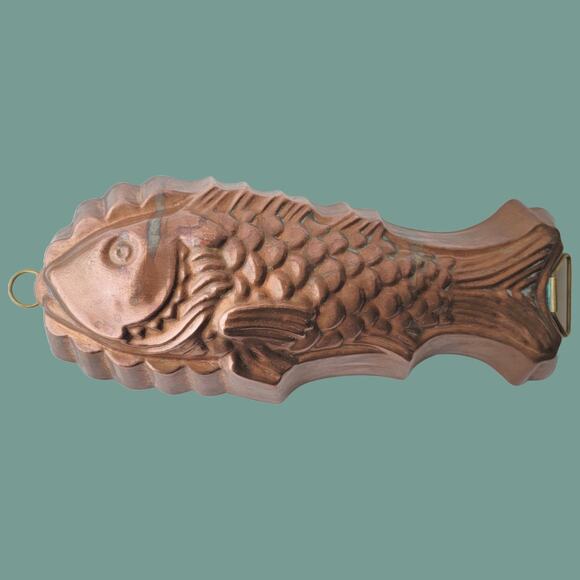 Vintage Corpal Copper Fish Food Mold made in Portugal - Picture 1 of 5